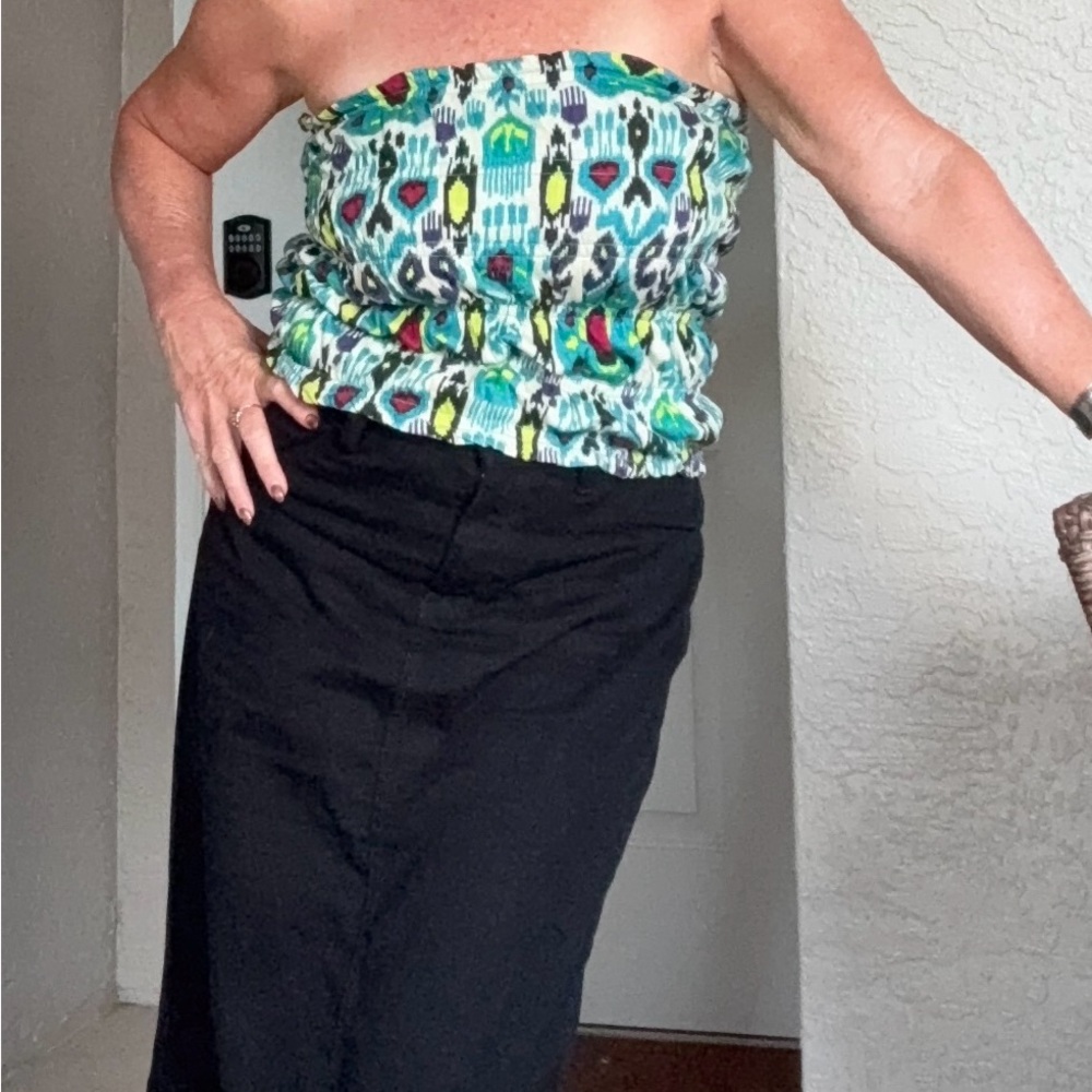 NWT Anthropologie Multicolor Patterned Women's Tube Top